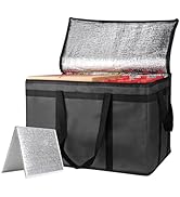 mosago Insulated Food Delivery Bag - Reusable Thermal Cooler Grocery Bags for Doordash Catering, ...