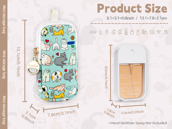 playexen hand sanitizer spray case