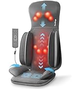 THERAZZAGGE Shiatsu Back Massager with Heat, Massage Chair Full Body with Compression, Chair Mass...