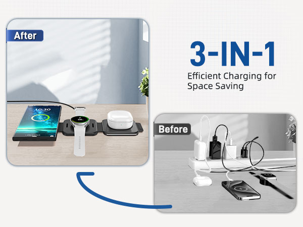 3 in 1 Wireless Charging Station