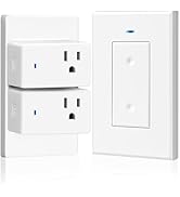 WILAWELS Remote Control Outlet Wireless Light Switch, Removable Remote Outlet Switch Kit for Lamp...