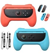 [Switch 1/2 Compatible] FASTSNAIL Grips for Nintendo Switch 2 (2025)/1&amp;OLED for Joy-Con 2, Wear-R...