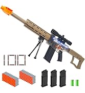Realistic Toy Gun for Nerf Guns Darts - Electric Sniper Rifle Automatic Foam Blaster with Scope 1...