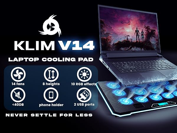 KLIM V14 Laptop Cooling Pad