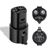 Flewfun J1772 to Tesla Charging Adapter, 80AMP / 250V AC, Compatible with Model 3/Y/S/X-SAE J1772...
