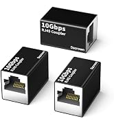 Dacrown RJ45 Ethernet Coupler 10Gbps, 3Pack Extender Adapter for Cat8 Cat7 Cat6 Cat5 Cat5e Ethern...