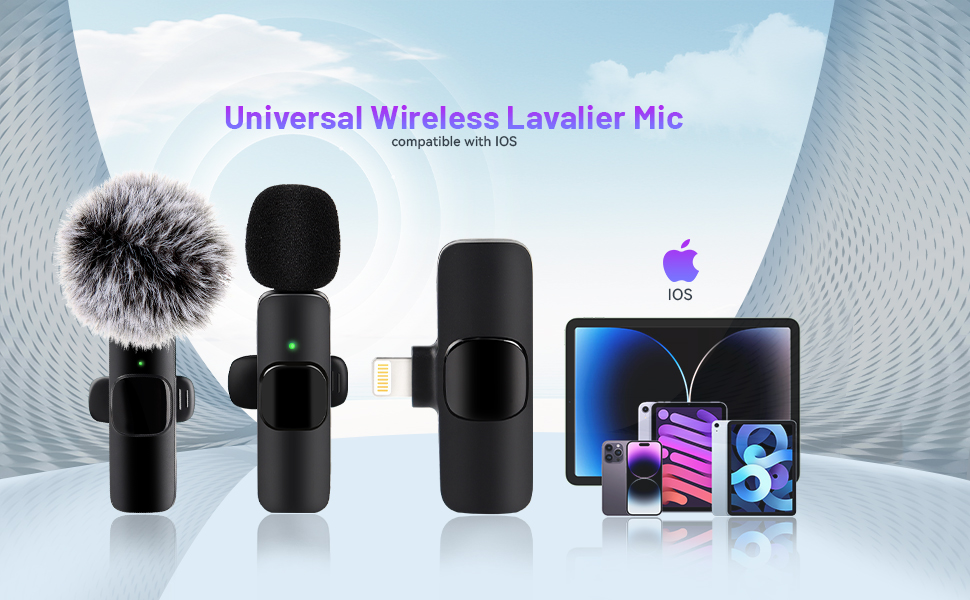 2pcs Lavalier Wireless Microphone