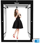 Professional Large Photo Light Box Photography Studio, Takerers 47x39x78inch LED Dimmable Shootin...
