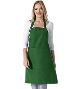 TOSHE Kitchen Apron Waterdrop Resistant Cotton Apron with adjustable Aprons for Women with Pocket...