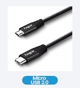 Fasgear USB C to Micro USB Cable 30cm Nylon Braided Type C to Micro USB Cord Compatible with Gala...