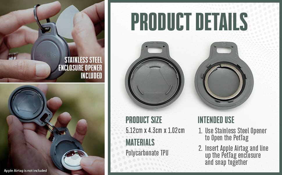 premium apple air tag dog tracker collar holder key ring pets baggage wallet bags water dust proof