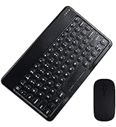 Wireless Bluetooth Keyboard and Mouse Combo, Ultra-Thin 2.4 GHz Wireless Keyboard and Mouse for i...
