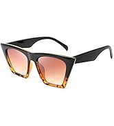 FEISEDY Vintage Square Cat Eye Sunglasses Women Trendy Retro Cateye Sunglasses B2473