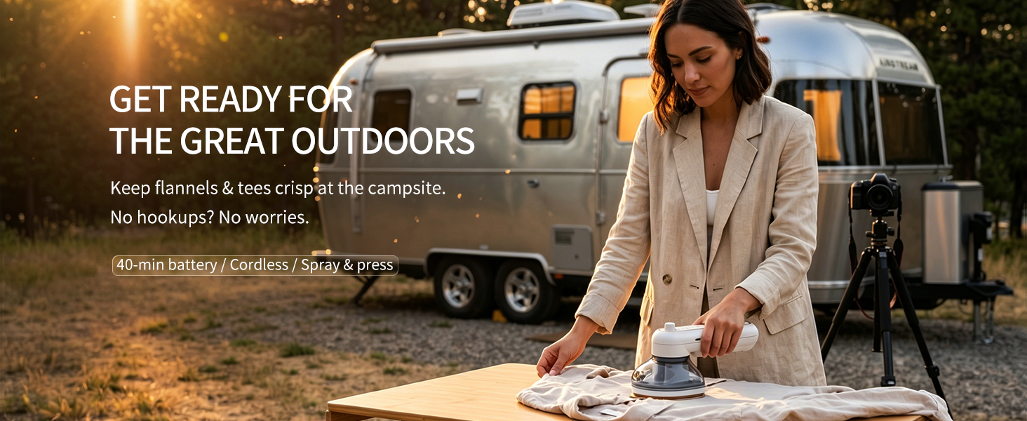 Keep flannels &amp;amp; tees crisp at the campsite. No hookups? No worries.