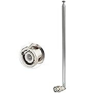 Bingfu Police Radio Scanner Antenna 20-1300MHz 7 Sections Telescopic BNC Male Antenna Ham Radio H...