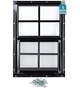 Melkus Shed Windows 1 Pack 12"x18" Flush Mount Household Windows with Thicker Tempered Glass and ...