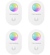 TSINGREE Motion Sensor Wireless Under Cabinet Lighting, Night Lights, Type-C USB Rechargeable, 8 ...
