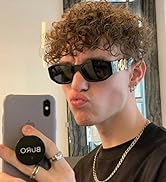 LASPOR Irregular Sunglasses for Women Men Trendy Retro Vintage Rectangle Glasses Hexagon Shades D...