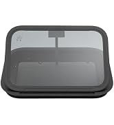 RV Exit Window, 22" W x 15" H Push out Camper Window with Screen and Trim Ring for Cargo, Trailer...