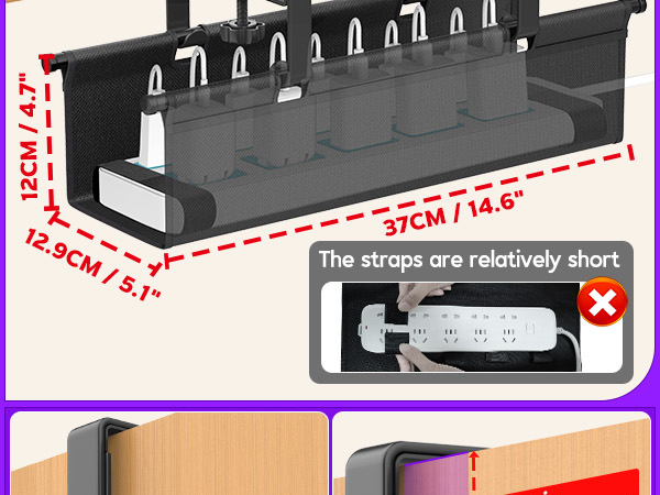under desk cable tray