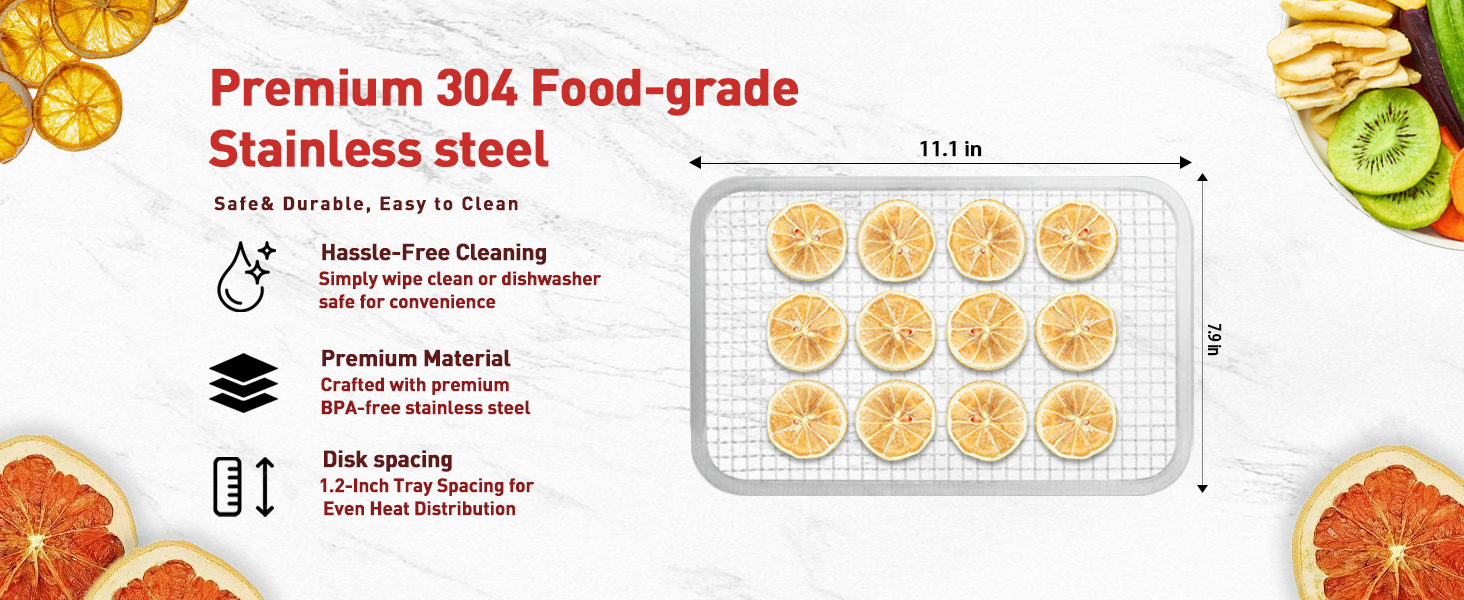 Premium 304 Food-gradeStainless steel.Safe&amp;amp; Durable,Easy to Clean