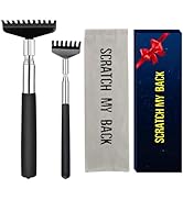 Oversized Back Scratcher Set, 2 Pack Portable Extendable Stainless Steel Telescoping Massage Tool...
