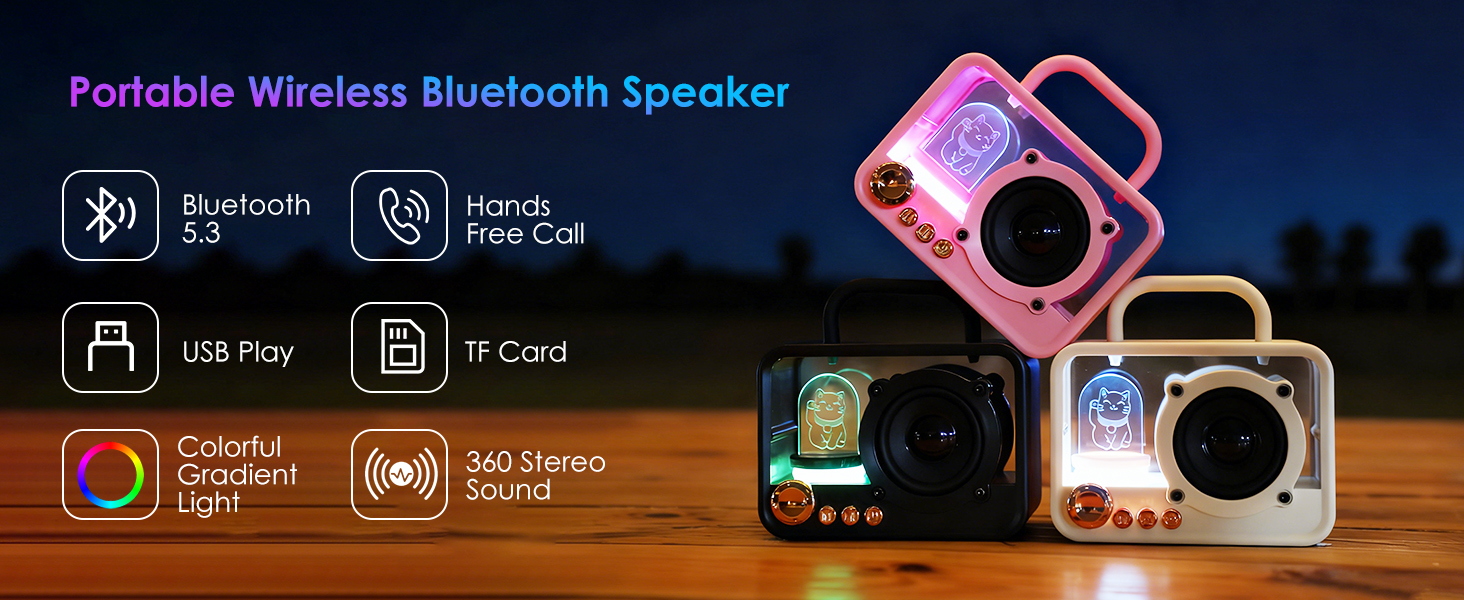 teen girl gifts trendy stuff desk accessories christmas Retro Bluetooth Speaker Vintage Decor