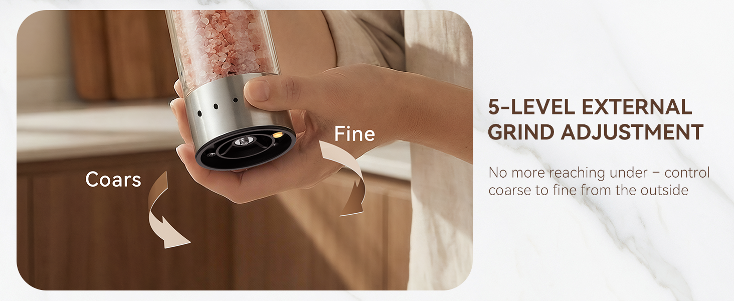 5 External Adjustment Grind Settings