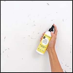 Whiteboard Cleaner Being Sprayed on a Whiteboard