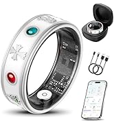 Smart Ring for Men, Fitness &amp; Activity Tracker with Blood Pressure/Heart Rate Monitor, Sleep Trac...
