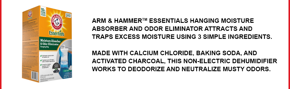 Attracts and traps excess moisture using 3 simple ingredients.