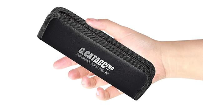 G.CATACC dental kit for teeth care with dental mirror, dental plaque remover tool, storage case