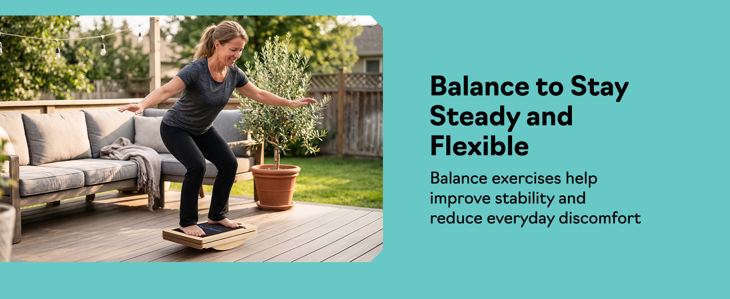 Slant board used as balance board for stability and full body control