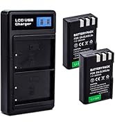 2-Pack EN-EL9 EN EL9a Batteries with USB-C Dual Charger Compatible with Nikon D40, D40x, D60, D30...