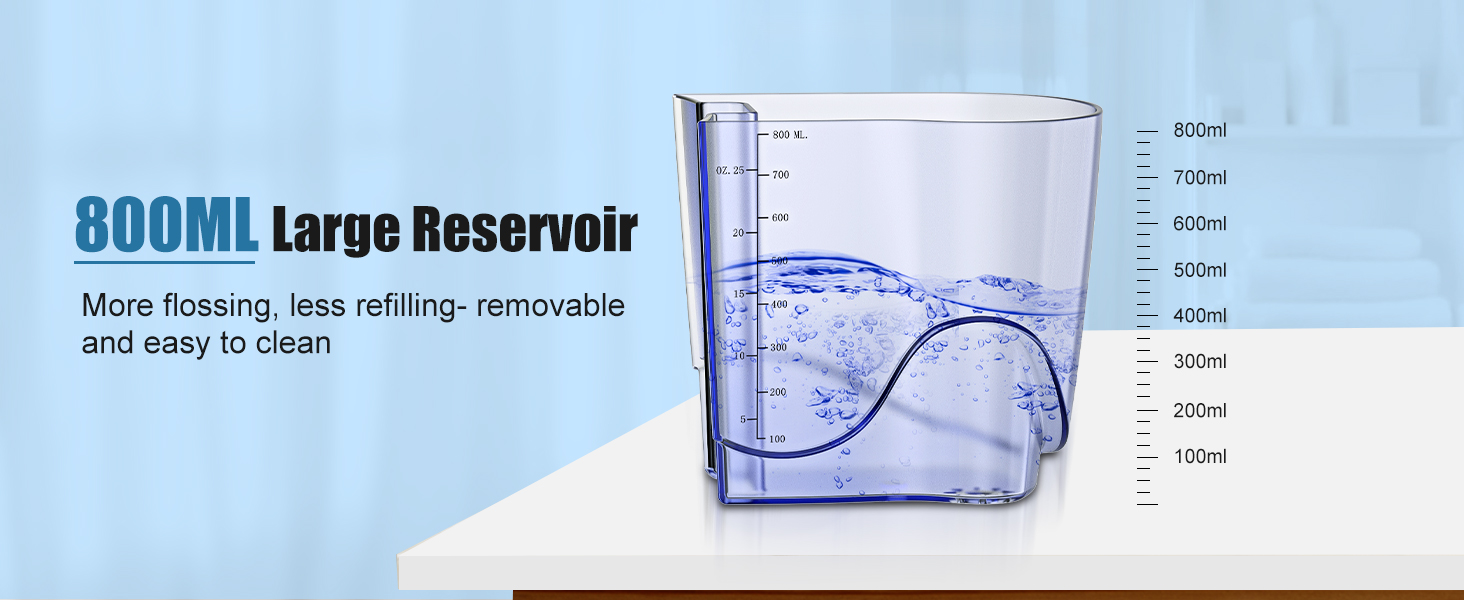 countertop water flosser for teeth with 800ml water tank