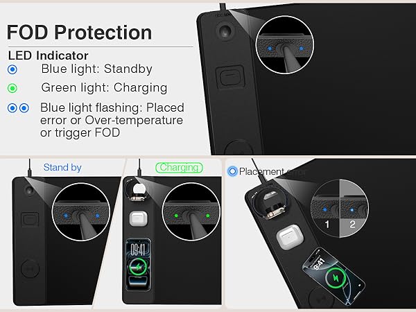 magnetic wireless charging mouse pad