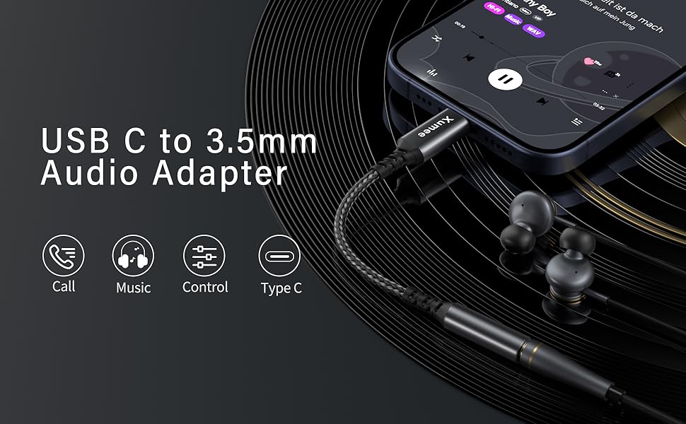 USB C to 3.5mm audio adapter