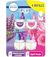 Febreze Odor-Fighting Fade Defy PLUG Air Freshener,Downy April Fresh, Mediterranean Lavender, 87 ...