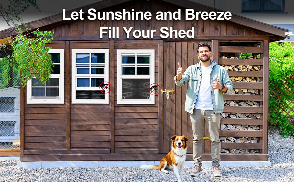 Shed Window With Sunshine and Breeze