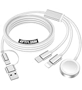 Travel Essentials for Apple Watch Charger,iPhone Charger,3 in 2 Type C/Lightning/Magnetic Travel ...