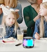 NOTOKA Mini Portable Bluetooth Speakers Wireless,TWS Pairing Small Bluetooth Speaker,with Lights ...