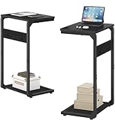 Vovonusy C-Shaped End Table, Small Couch Side Tables Set of 2, Sofa Table for Living Room, Bedroo...