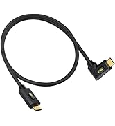 Poyiccot 240W USB C to USB C Cable 2ft, 40Gbps USB C Right Angle Cable, Right Angle USB 4 Cable f...