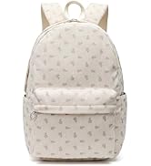 MININAI Kawaii Corduroy Backpack for Women Cute Floral Print Aesthetic Travel Book Bag Coquette P...