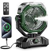 coldSky Portable Misting Fan, 10000mAh Rechargeable Camping Fan with Mist, 360mL Water Tank, 9-19...
