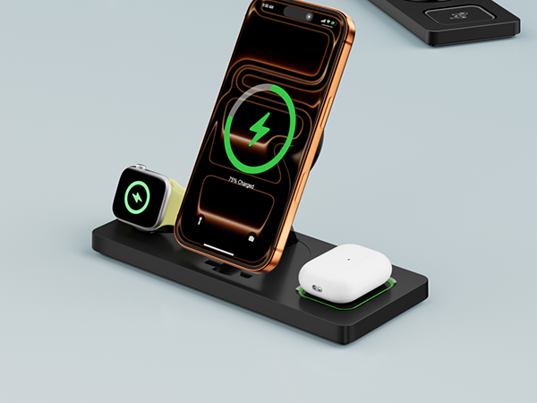 magnetic 3 in 1 foldable charging station for Apple