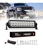 4WDKING LED Light Bar 10 inch Dual Row Light Bar with DT Connector Wiring Harness Kit 90W Flood a...
