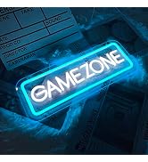 Game Zone Neon Signs for Gamer Room Decor, Gaming Light Neon Sign for Wall Decor, Bedroom, Game R...
