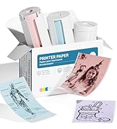 TYPONOS Genuine Self-Adhesive Thermal Printer Stickers, 54mmx3.2m Sticker Paper, Compatible with ...