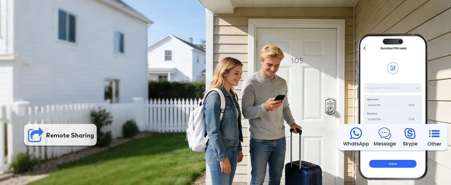Set codes for specific dates or times, perfect for tenants or temporary access